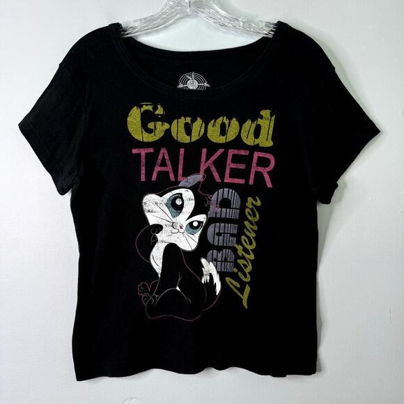 Looney Tunes Tops - Looney Tunes Penelope Kitty Good Talker Bad Listener Graphic T-Shirt Juniors' XL